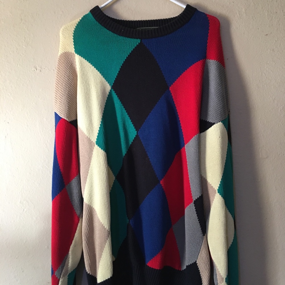 Vintage cross color sweater